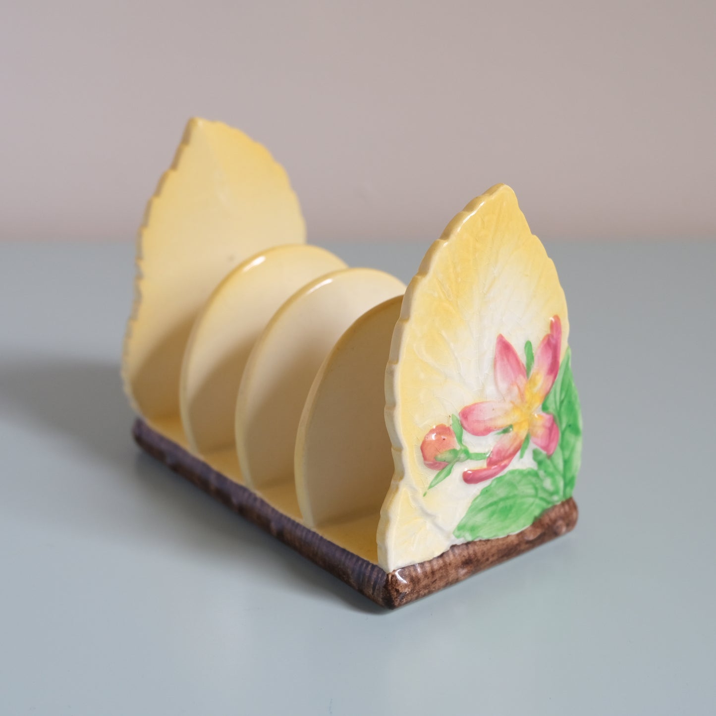 Vintage Carlton Ware Apple Blossom Toast Rack -Yellow-