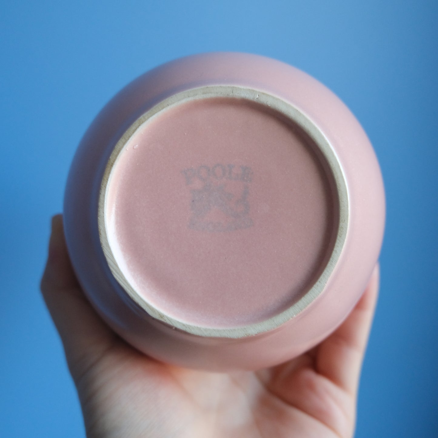 Vintage POOLE calypso pink vase