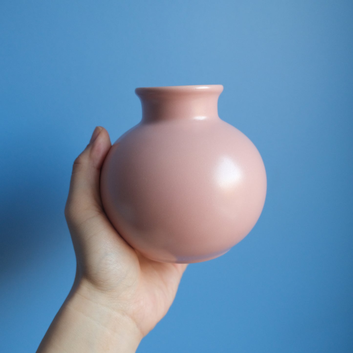 Vintage POOLE calypso pink vase