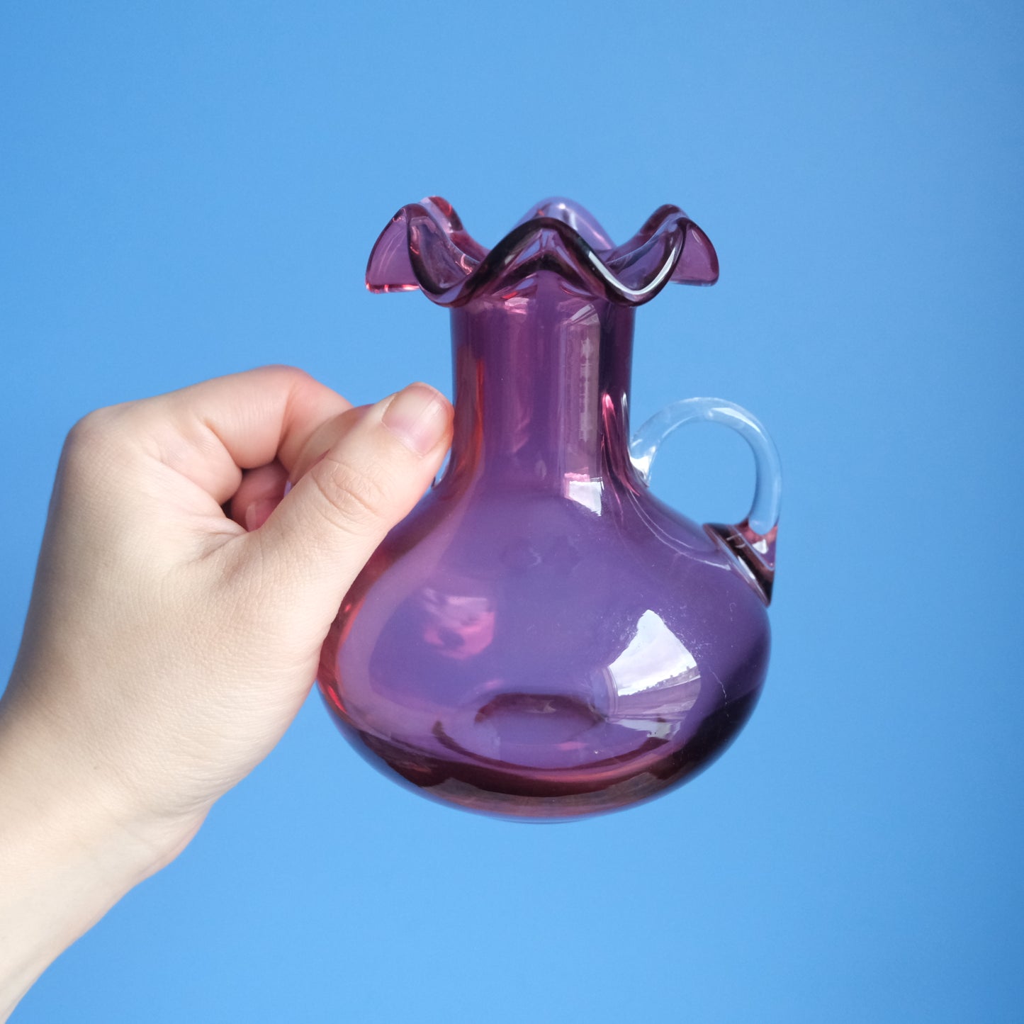 Antique cranberry pink vase