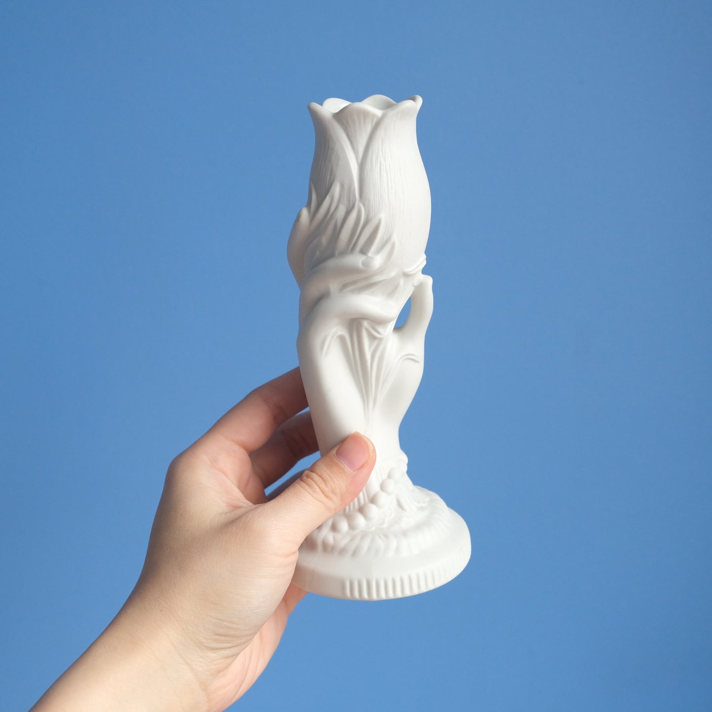 Vintage Portmeirion turip with hand vase