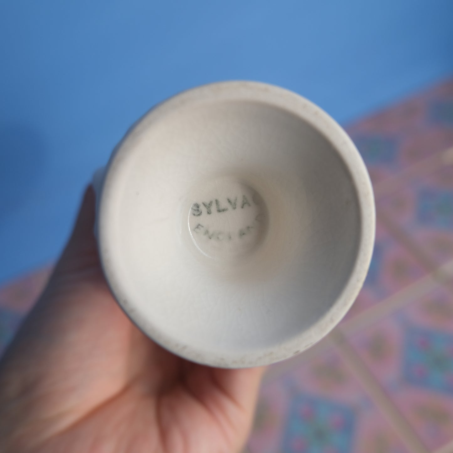 Vintage Sylbac matt white vase