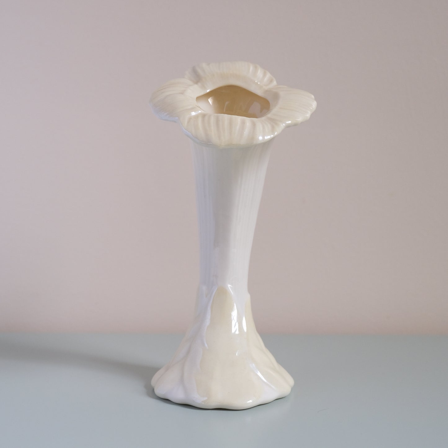 Vintage BELLEEK Jack-in-the-Pulpit Vase