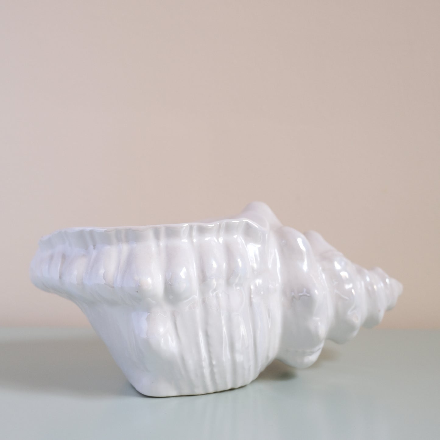 Vintage Conch Sea Shell Planter Pot Vase