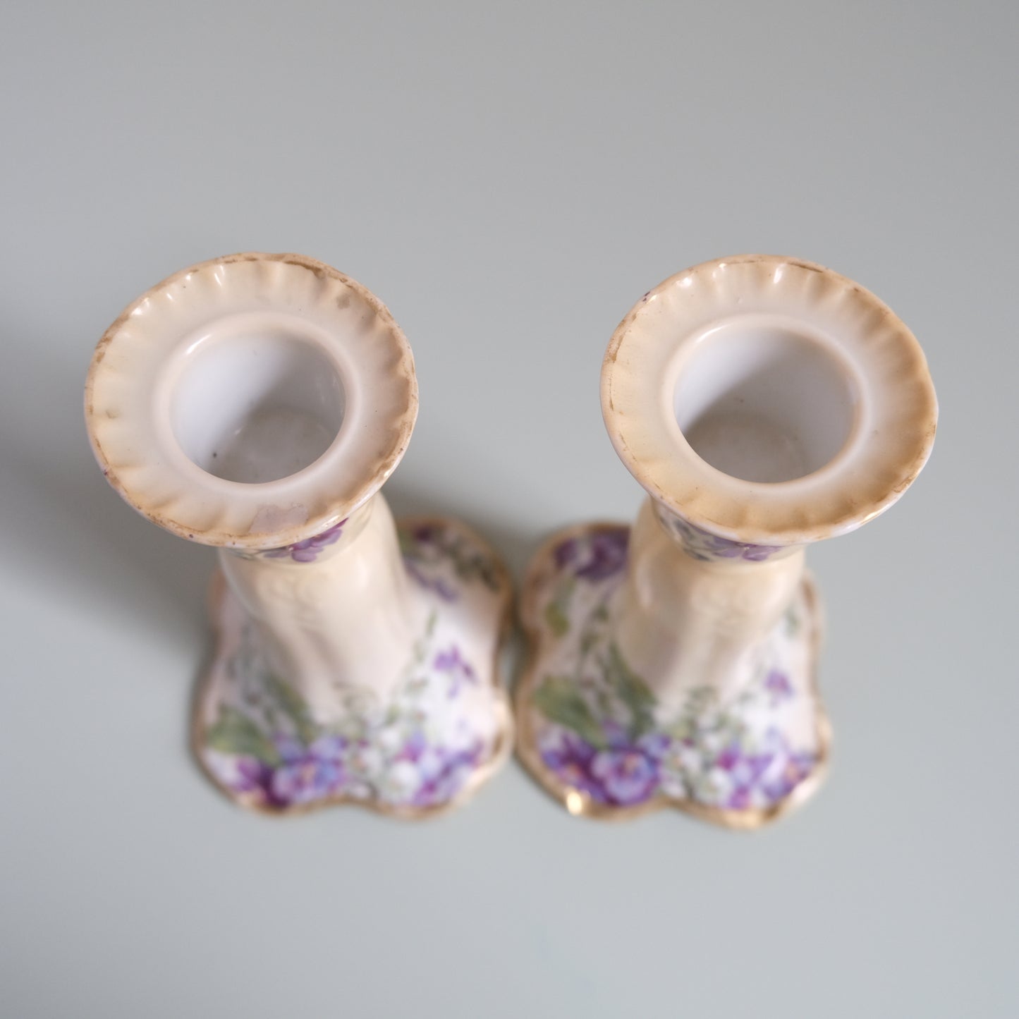 Vintage Pair Of Vioret Candle Holders