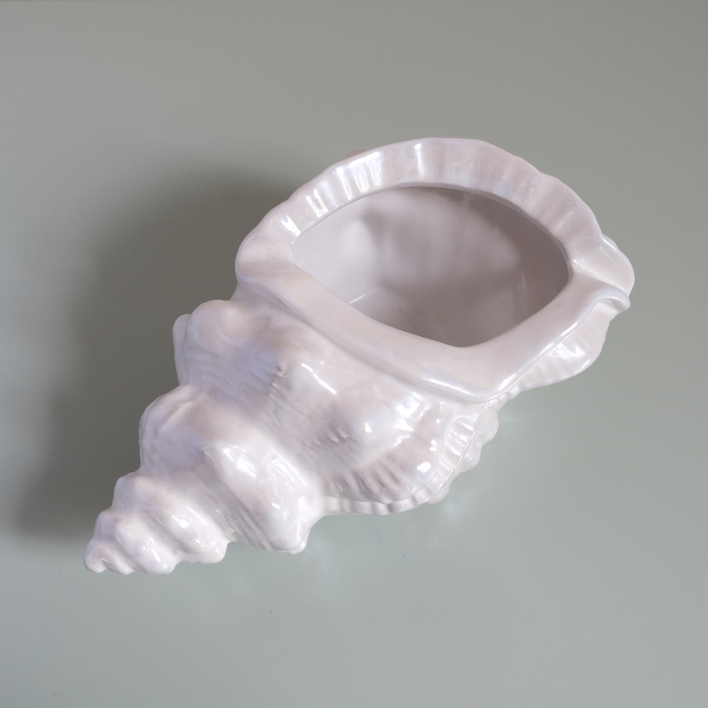 Vintage Conch Sea Shell Planter Pot Vase