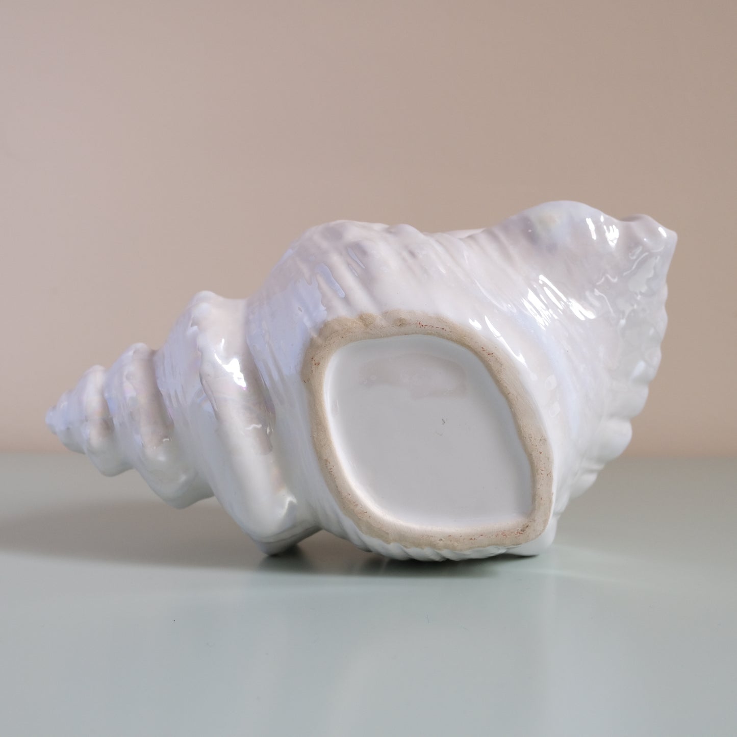 Vintage Conch Sea Shell Planter Pot Vase