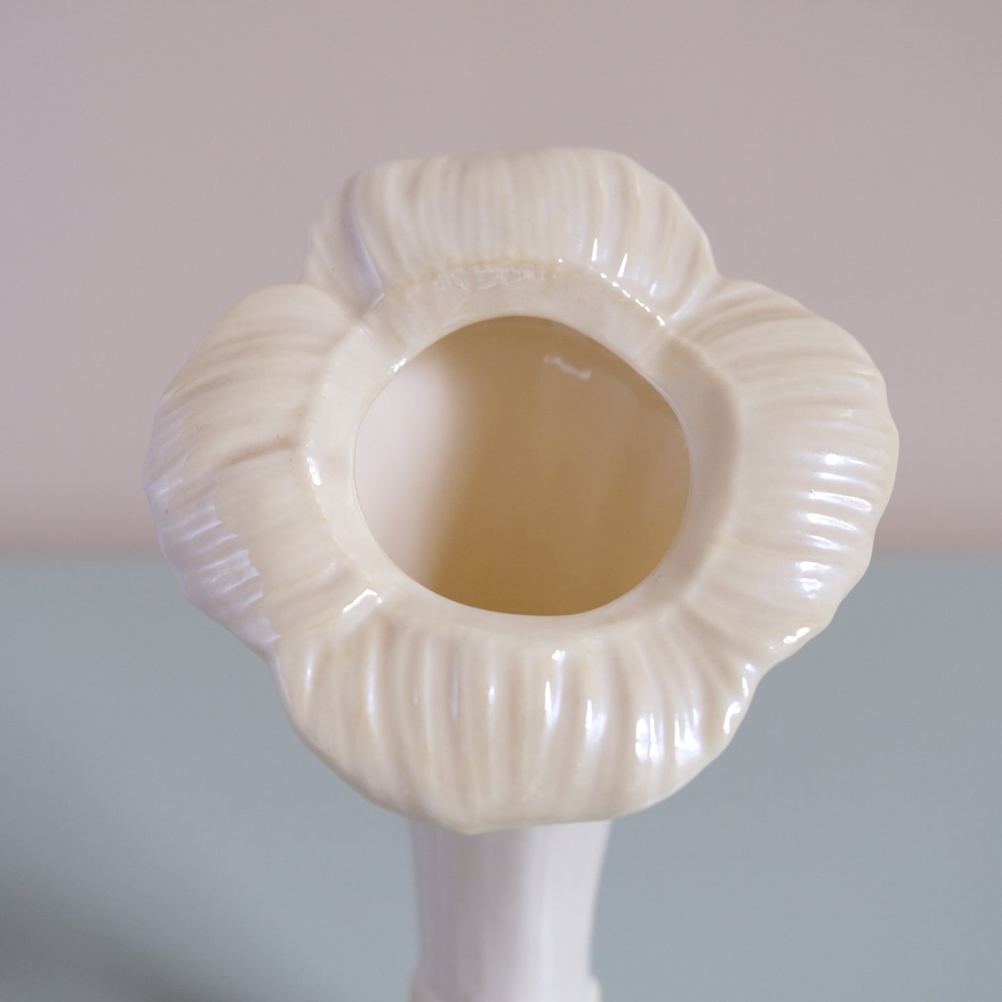 Vintage BELLEEK Jack-in-the-Pulpit Vase