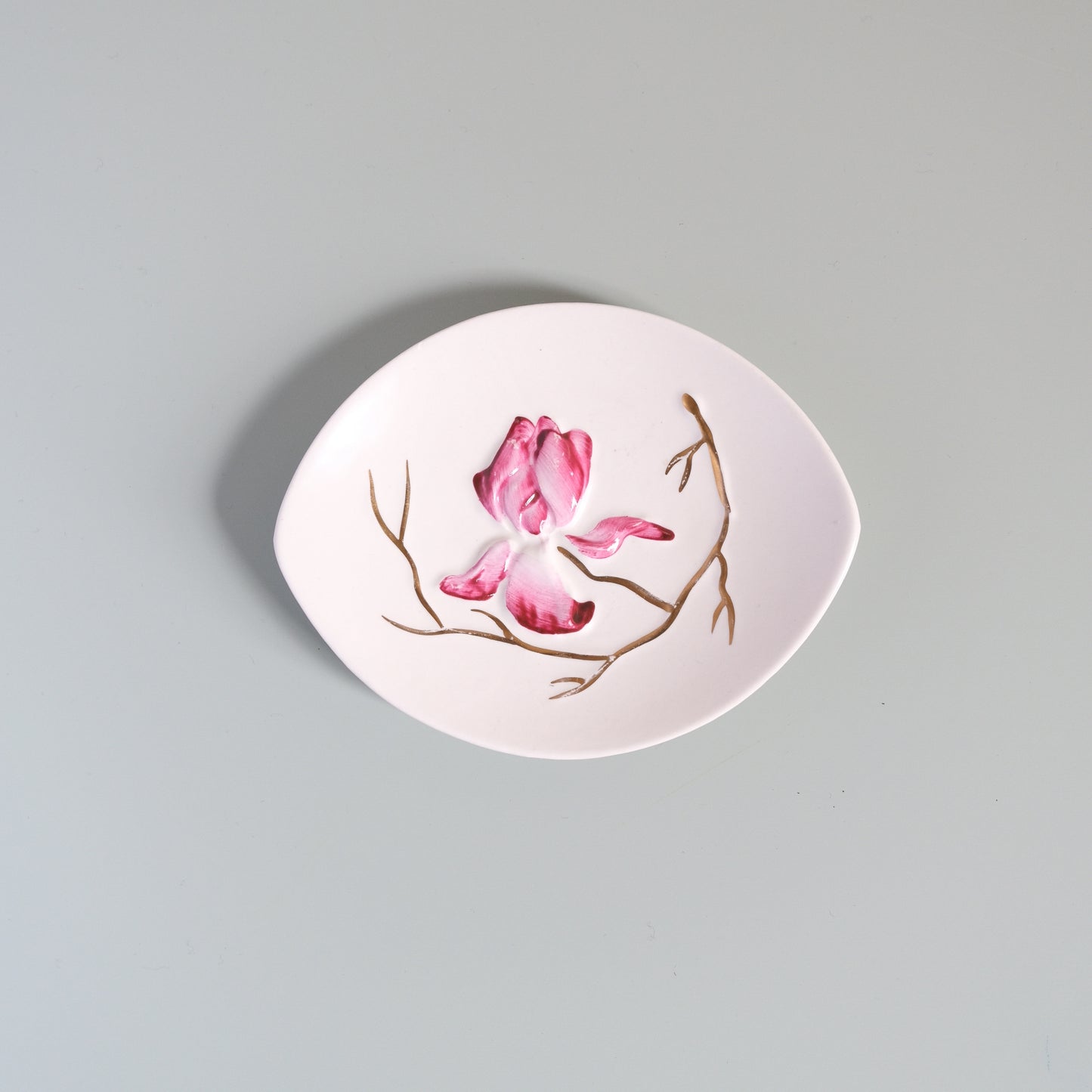 Vintage Carlton Ware Magnolia Trinket Dish - White