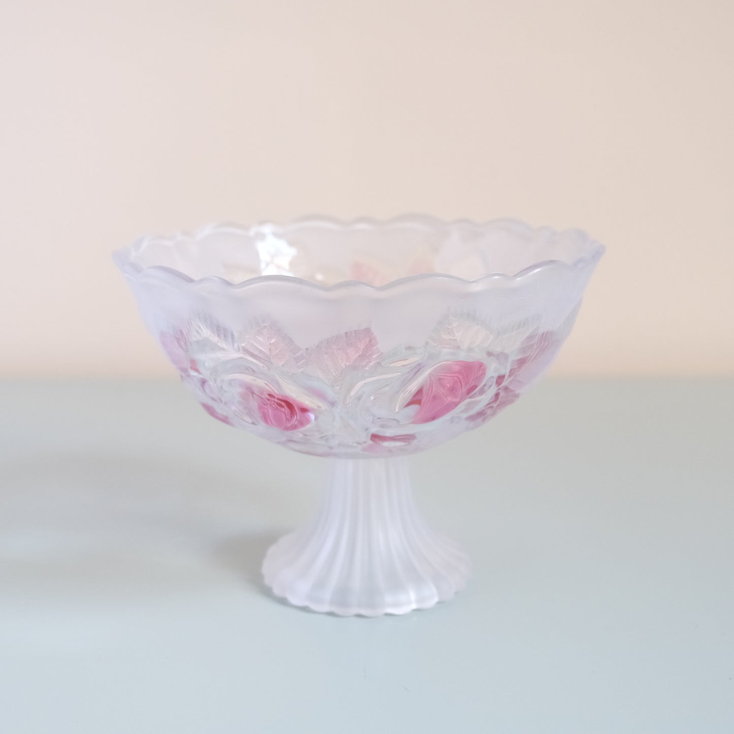 Vintage WALTHER GLAS Rose Dessert Bowl