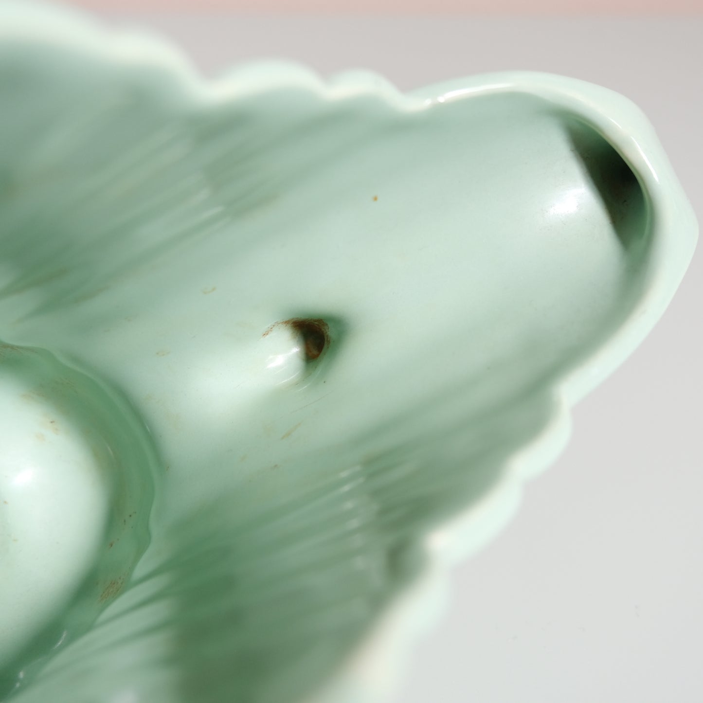 Vintage Creamy Mint Mantle Vase