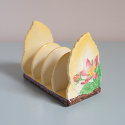 Vintage Carlton Ware Apple Blossom Toast Rack -Yellow-