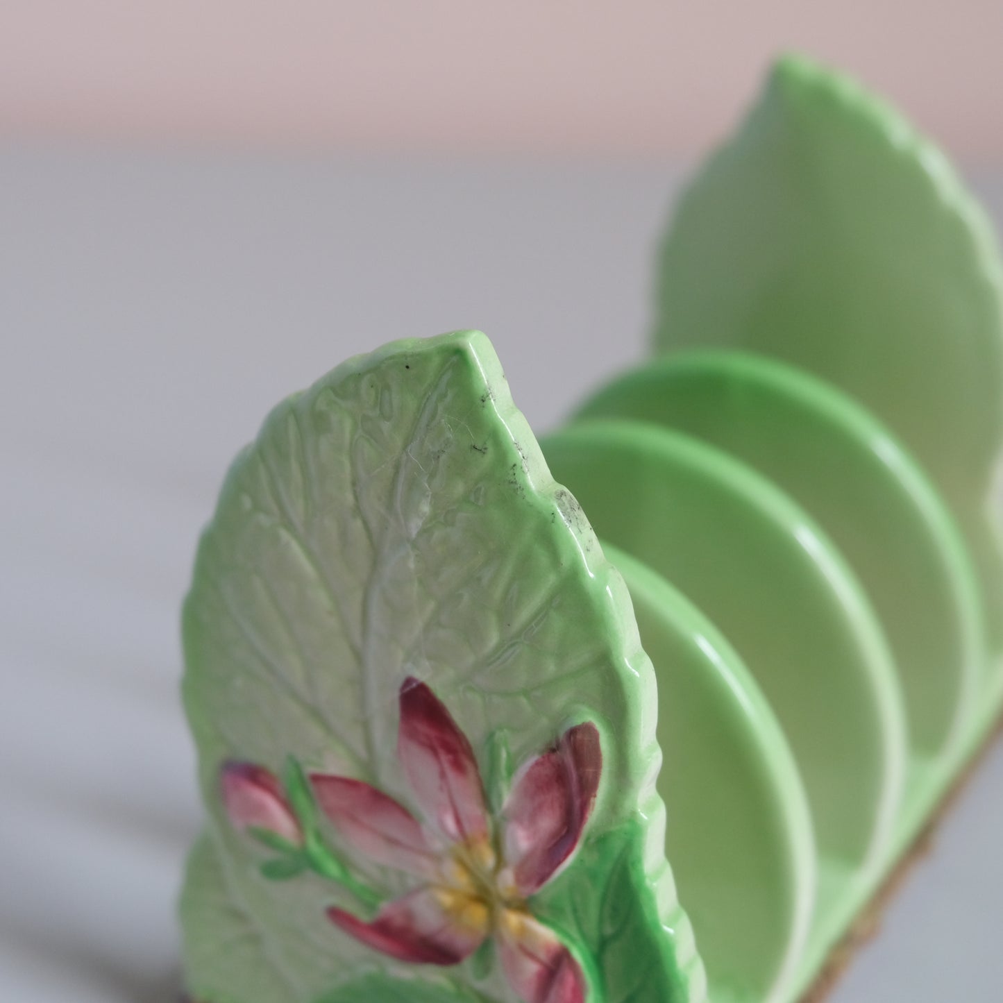 Vintage Carlton Ware Apple Blossom Toast Rack -Green-