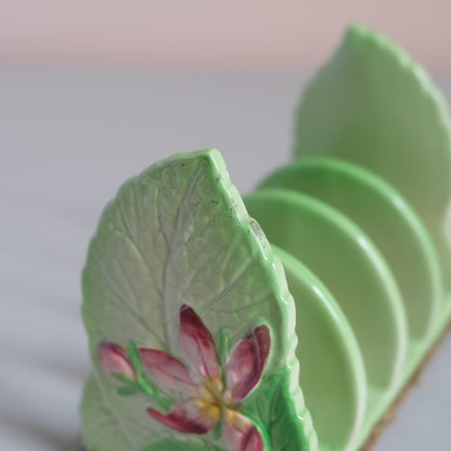 Vintage Carlton Ware Apple Blossom Toast Rack -Green-