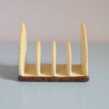 Vintage Carlton Ware Apple Blossom Toast Rack -Yellow-