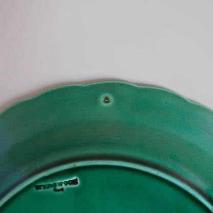 Victorian Wedgwood Green Majolica Sunflower Plate