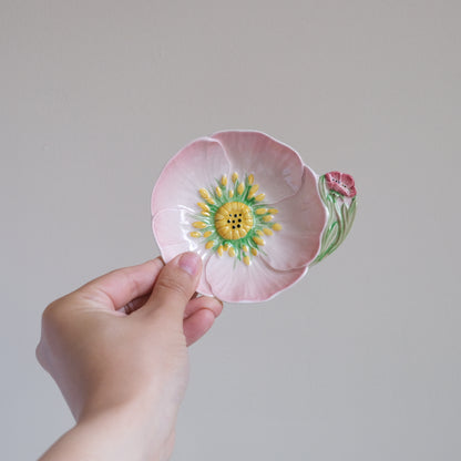 Vintage Carlton Ware Pink Buttercup Jam Dish