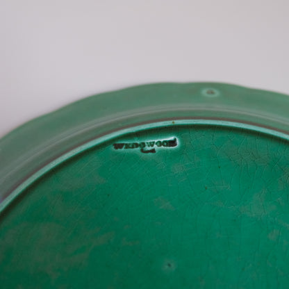 Victorian Wedgwood Green Majolica Sunflower Plate