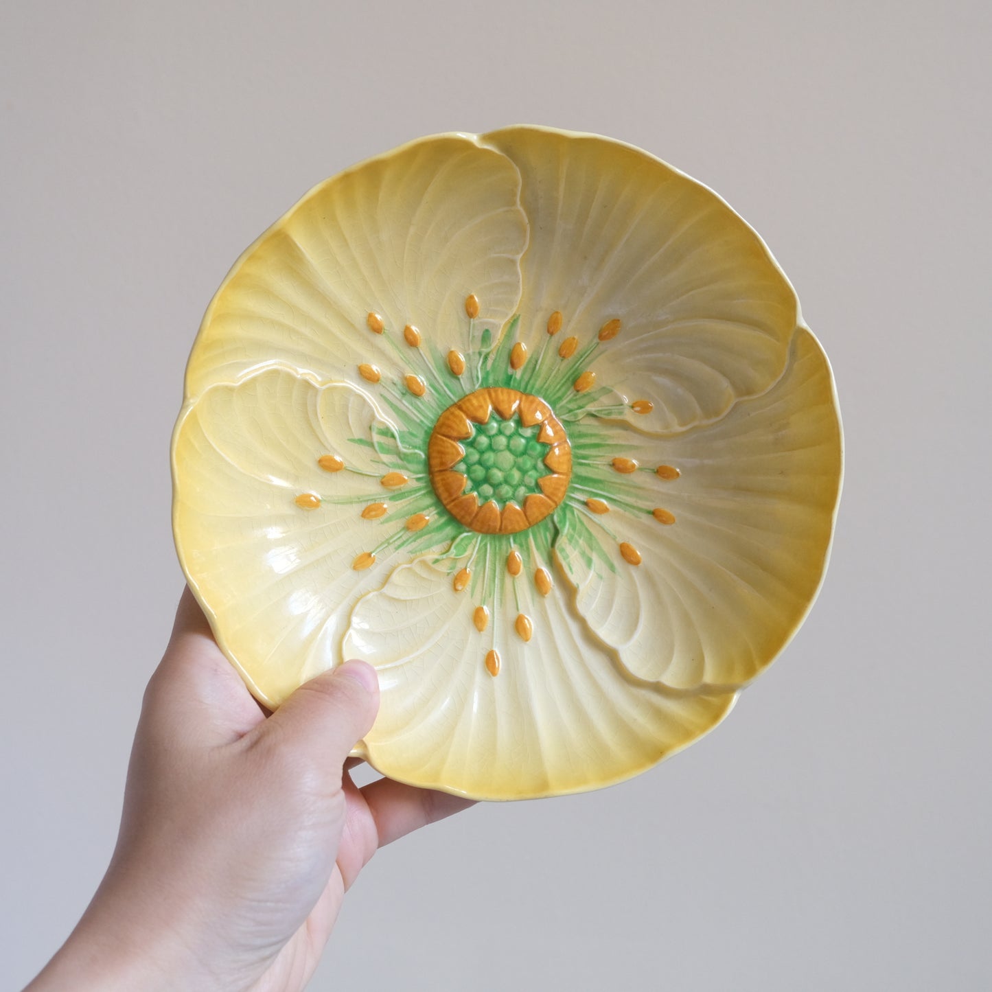 Vintage Carlton Ware Yellow Buttercup Bowl