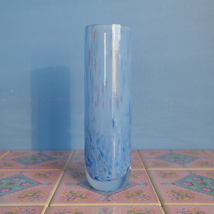 Vintage Caithness shinny blue vase