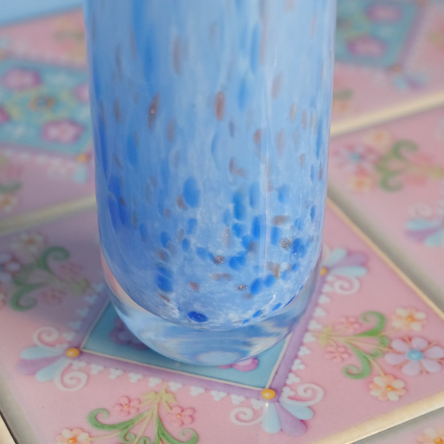 Vintage Caithness shinny blue vase