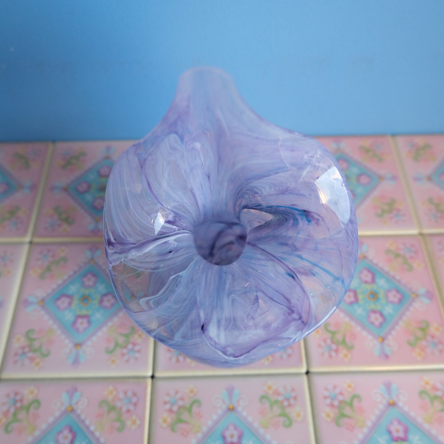Vintage lavender marble vase