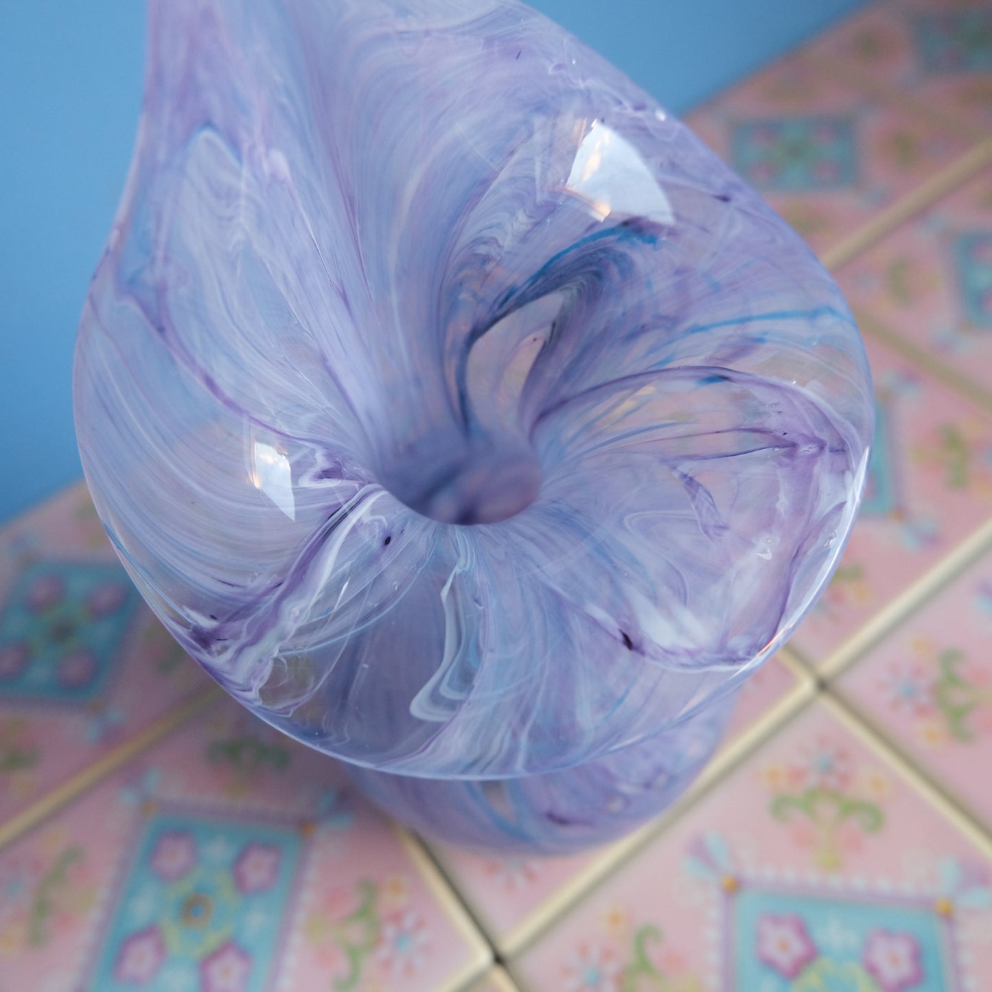 Vintage lavender marble vase