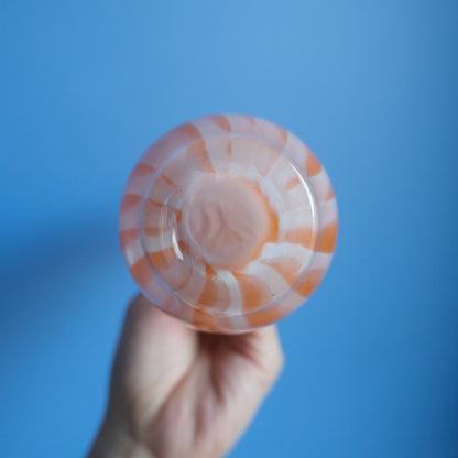 Vintage tangerine swirl vase
