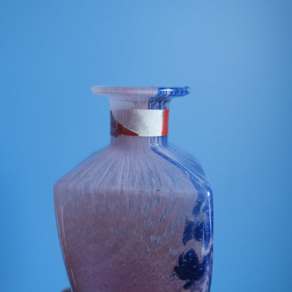 Vintage Lavorazione T. Murano pink blue vase