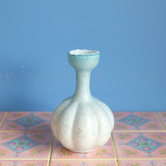 Antique sparkly ice blue vase