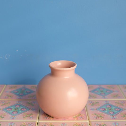 Vintage POOLE calypso pink vase