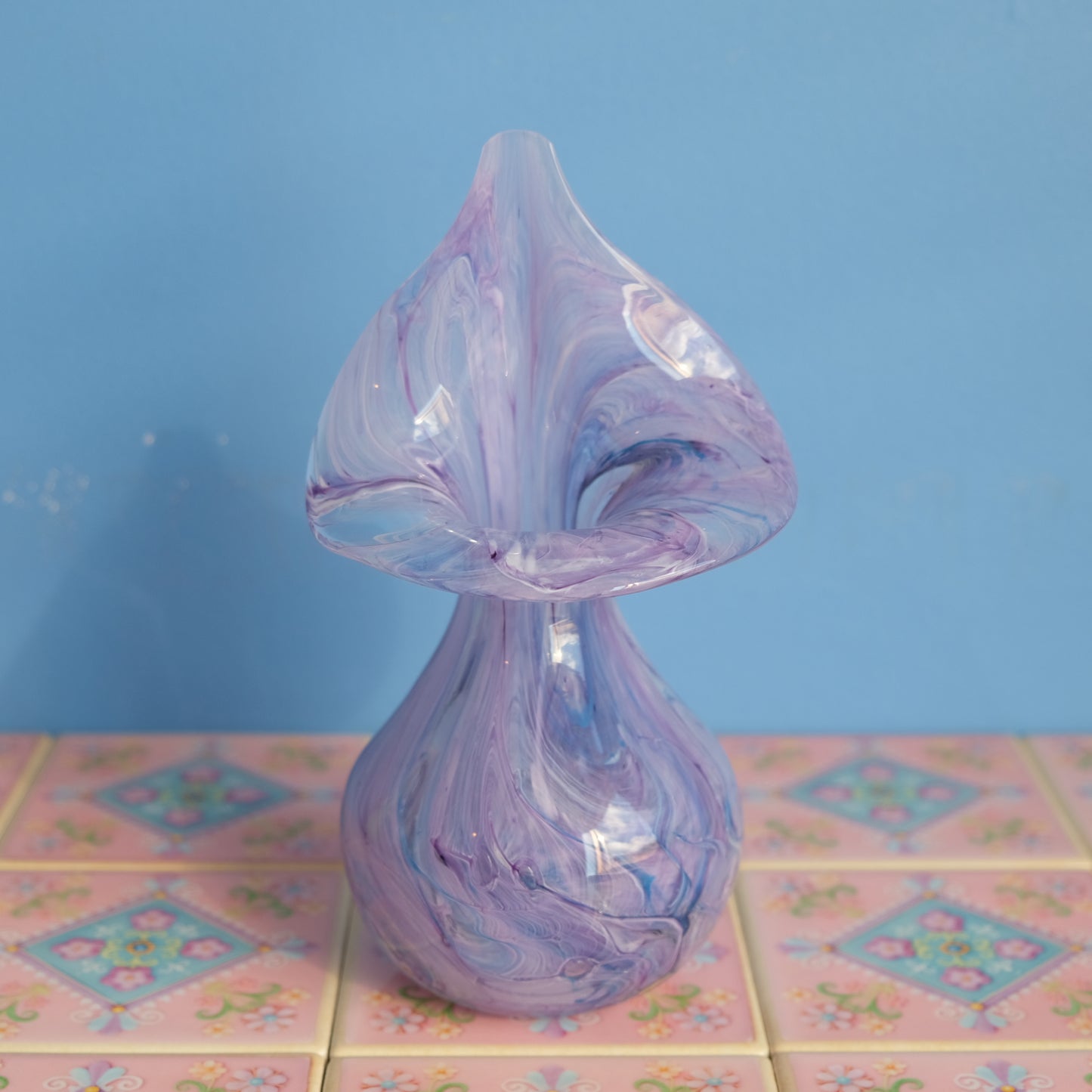 Vintage lavender marble vase
