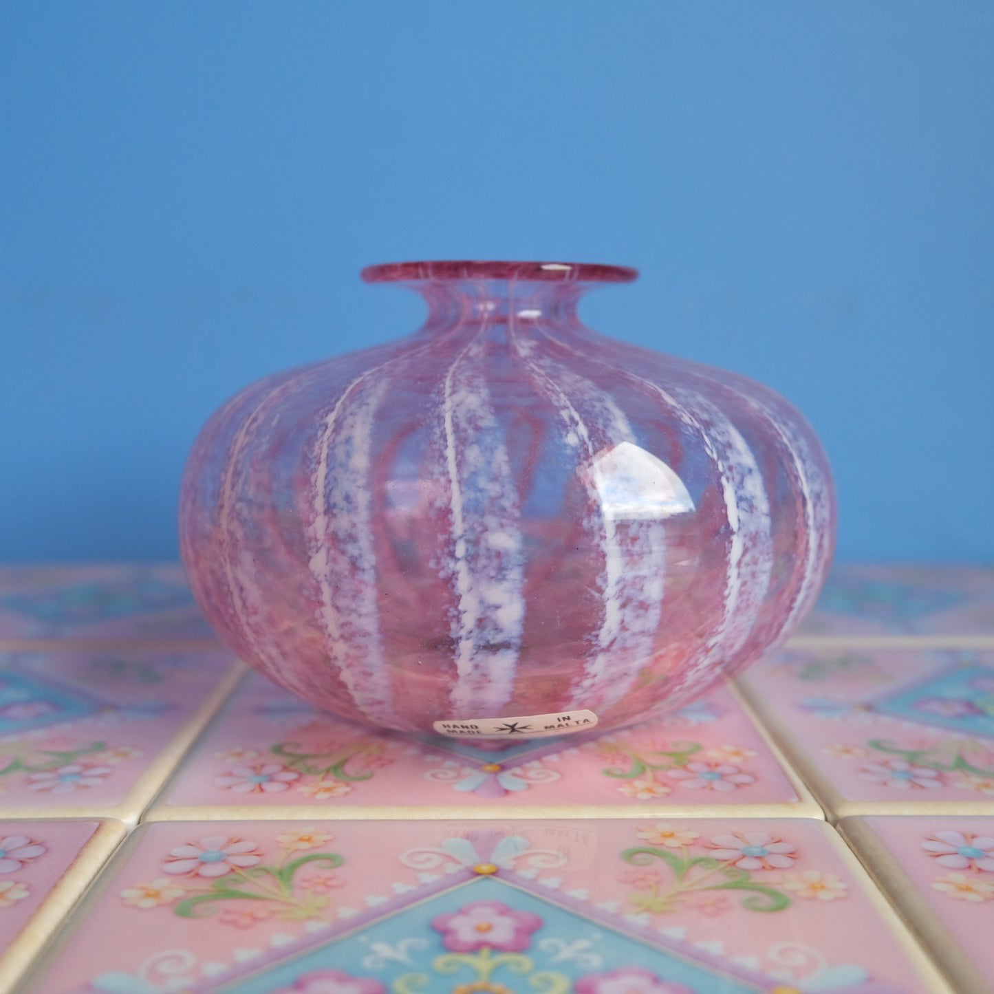 Vintage Phoenician pink vase