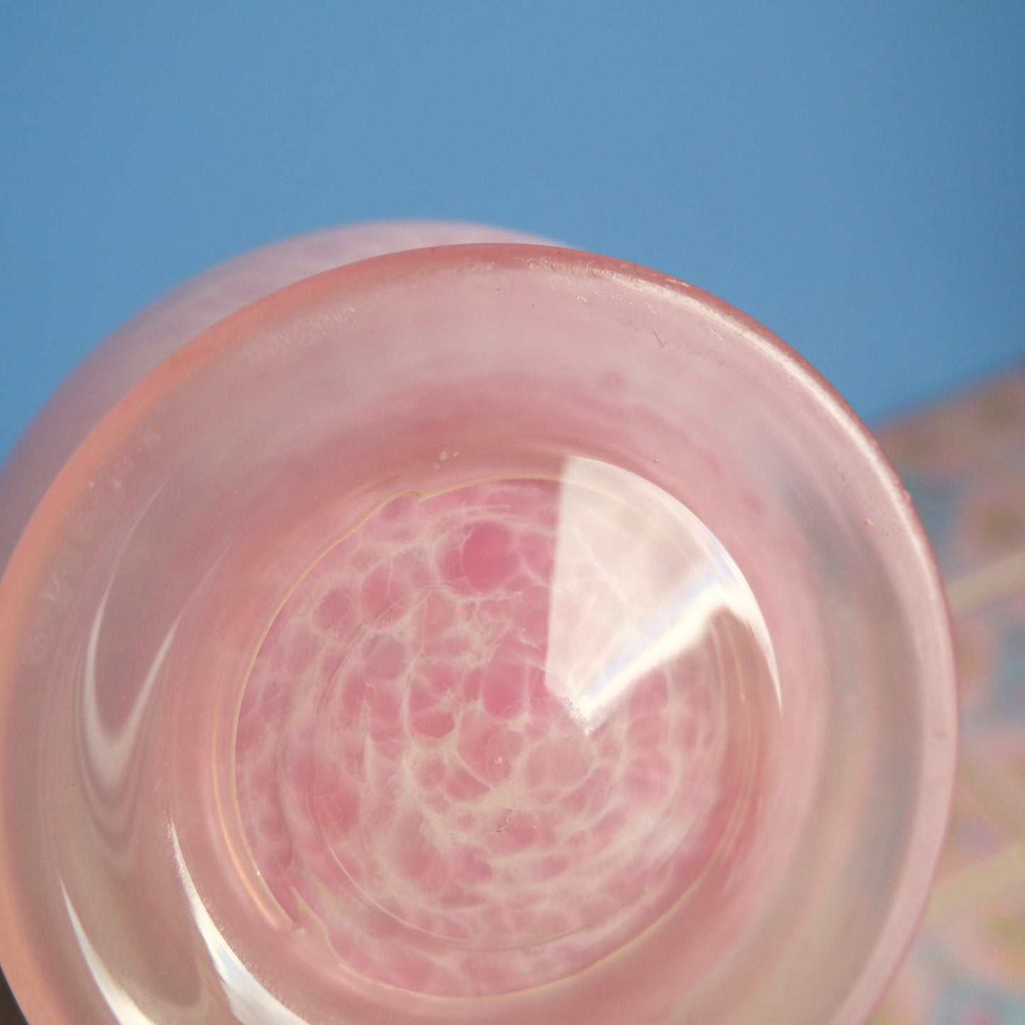 Vintage baby pink marble vase