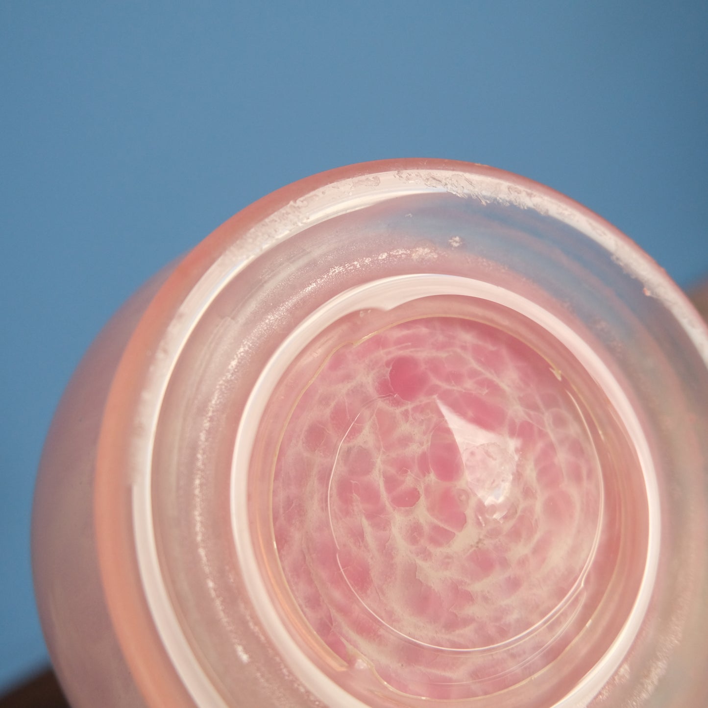 Vintage baby pink marble vase