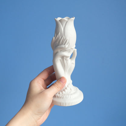 Vintage Portmeirion turip with hand vase