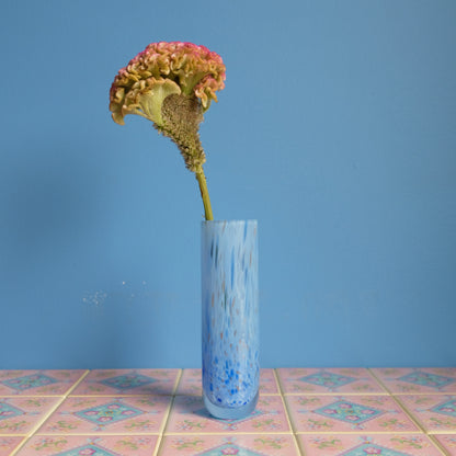 Vintage Caithness shinny blue vase