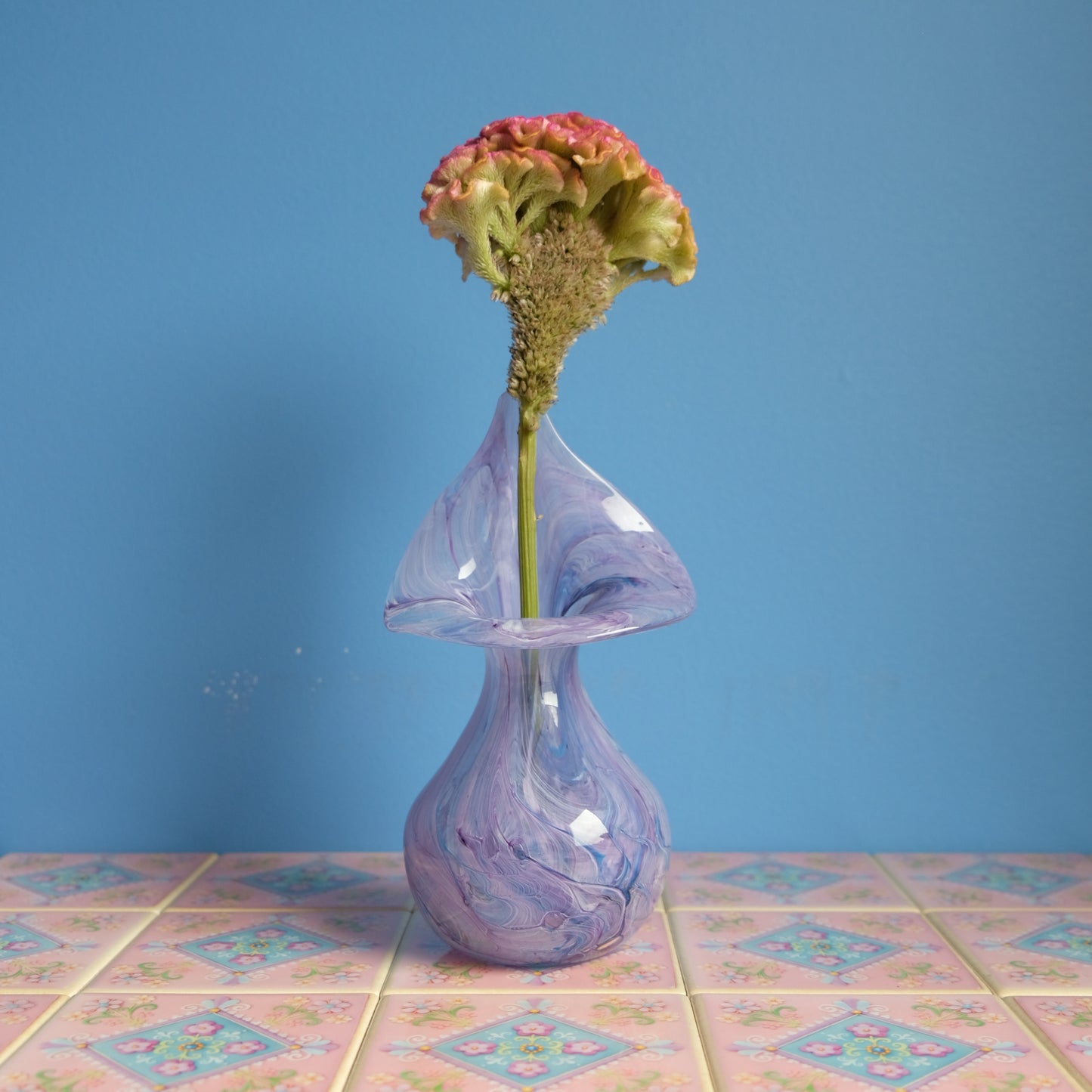 Vintage lavender marble vase