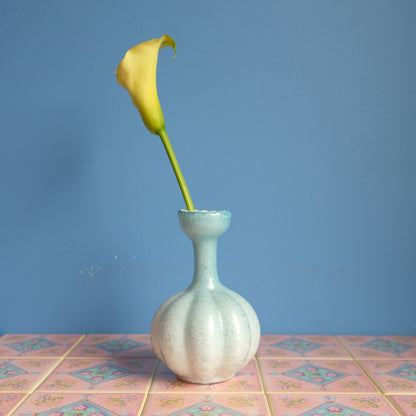 Antique sparkly ice blue vase