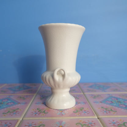 Vintage Sylbac matt white vase