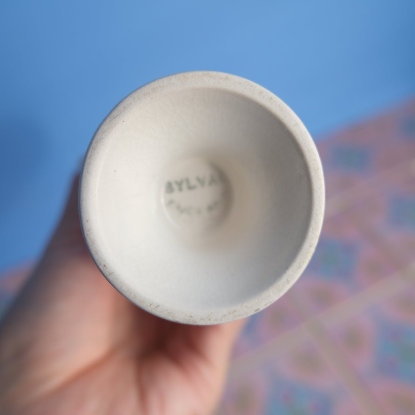 Vintage Sylbac matt white vase