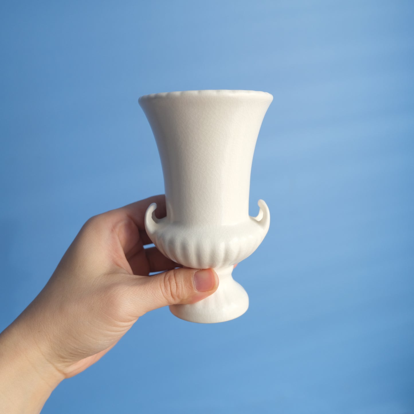 Vintage Sylbac matt white vase