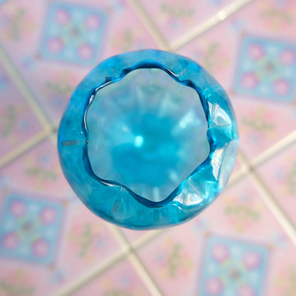Antique hand blown blue vase