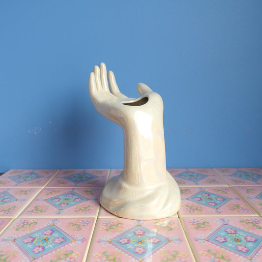 Vintage F.S. Faianta Sighisoara hand vase