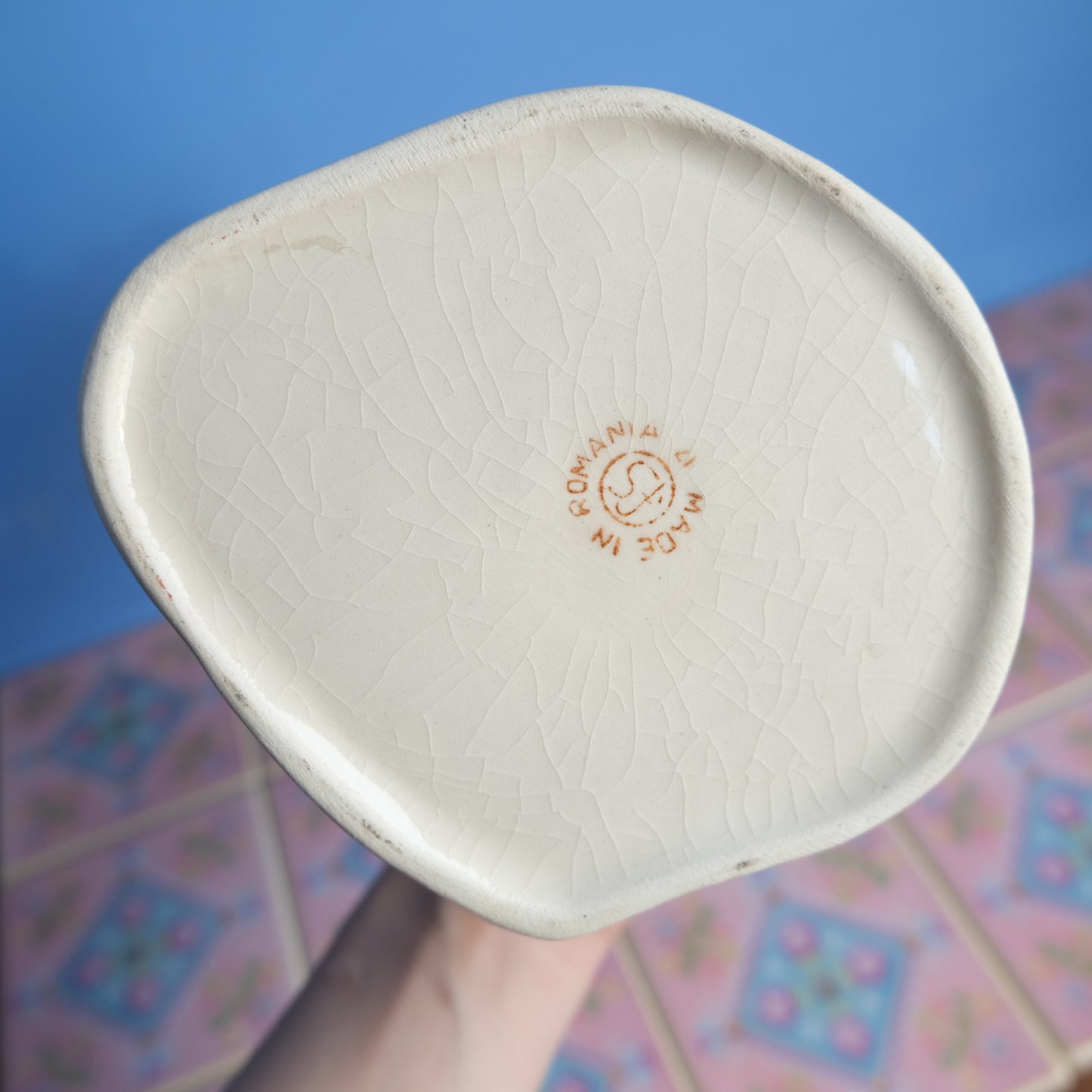 Vintage F.S. Faianta Sighisoara hand vase