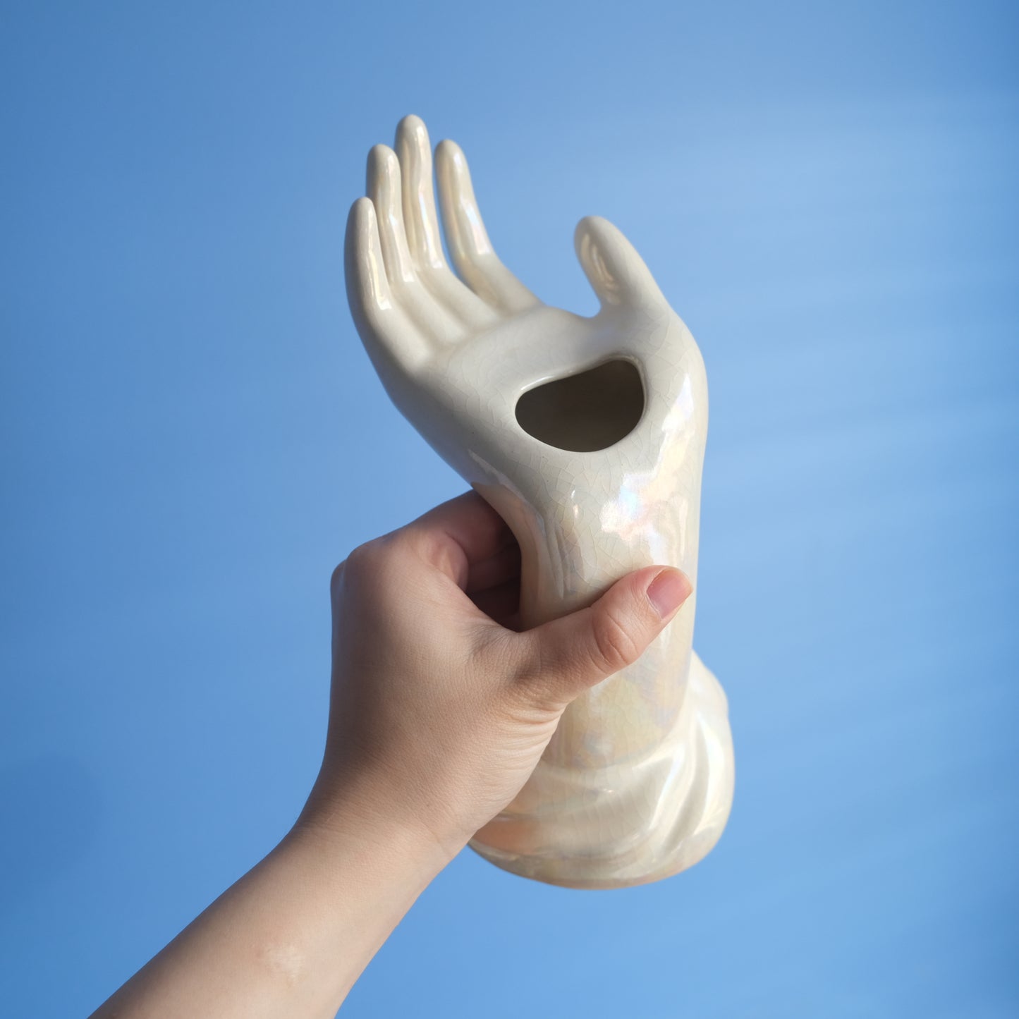 Vintage F.S. Faianta Sighisoara hand vase