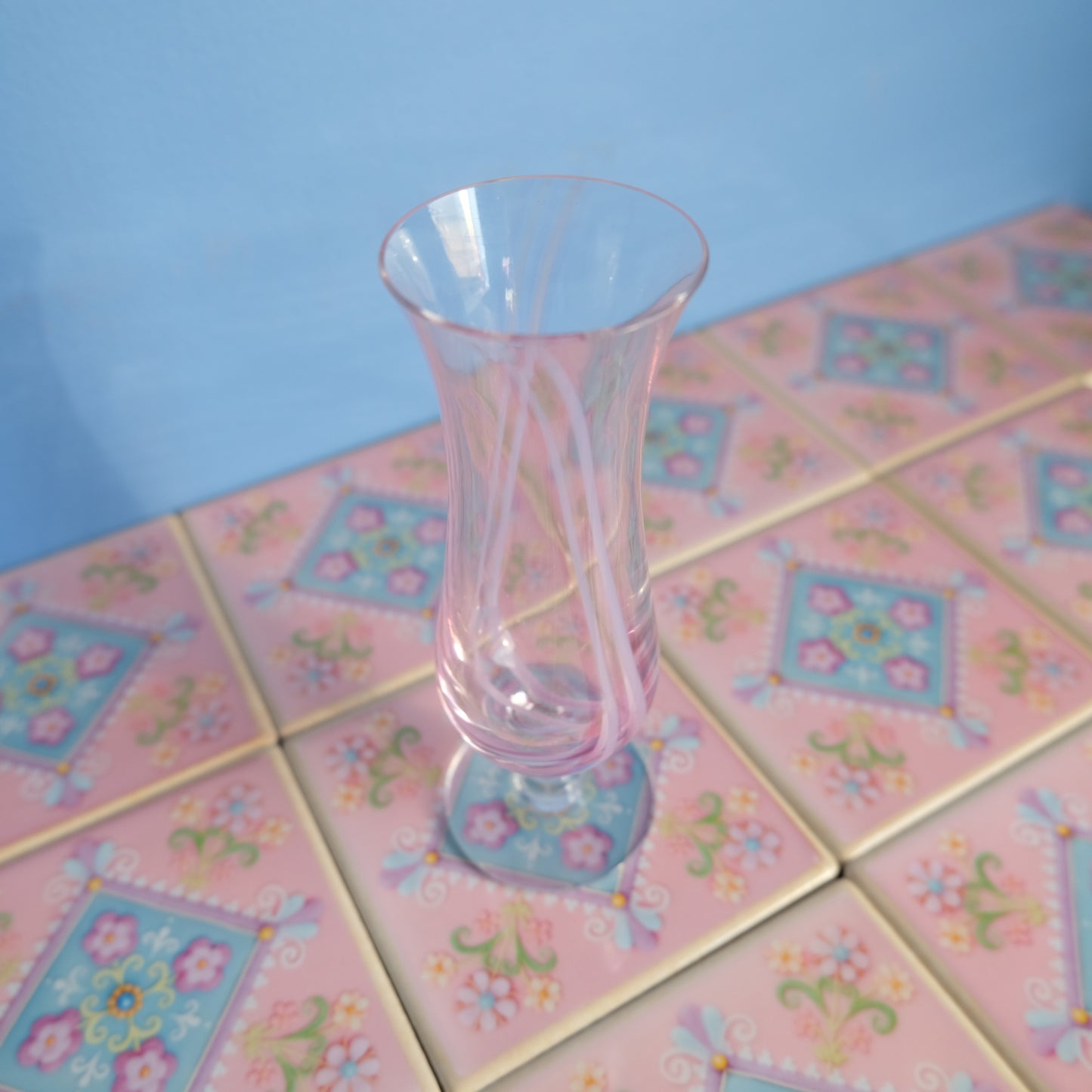 Vintage Caithness pink slim vase
