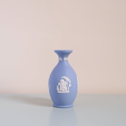 Vintage Wedgwood Jasperware Blue Posy Vase