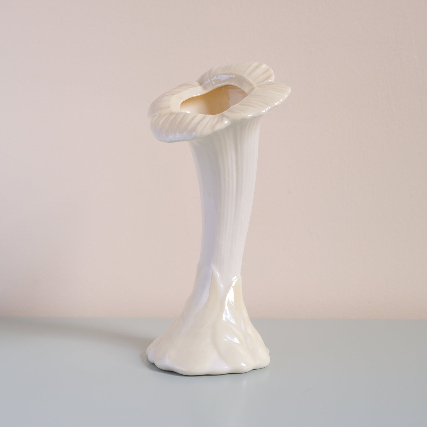 Vintage BELLEEK Jack-in-the-Pulpit Vase