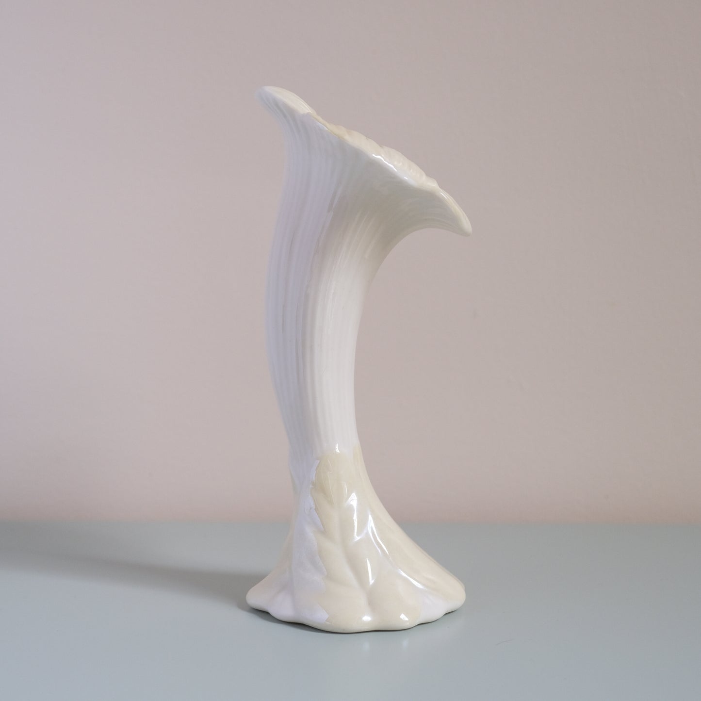 Vintage BELLEEK Jack-in-the-Pulpit Vase